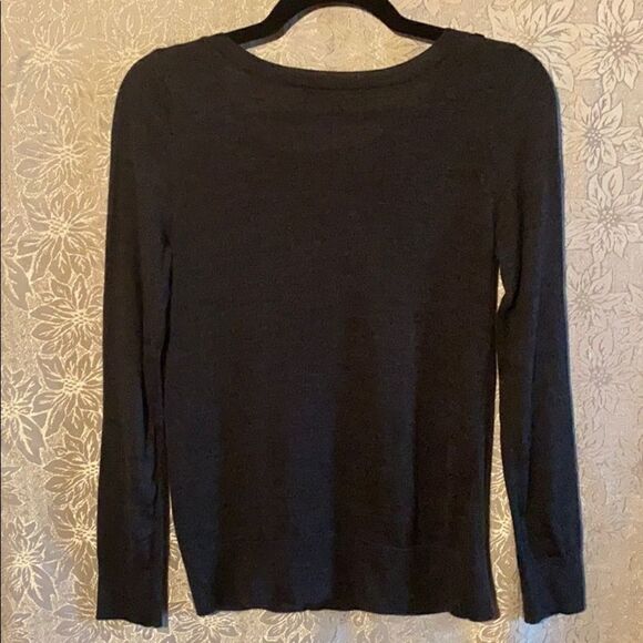 Loft beaded embellished neck fine gauge sweater - Picture 4 of 7